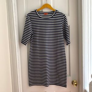 Joe Fresh Casual Navy Striped Dress, L